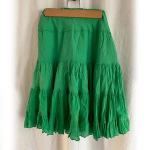 Green peasant skirt